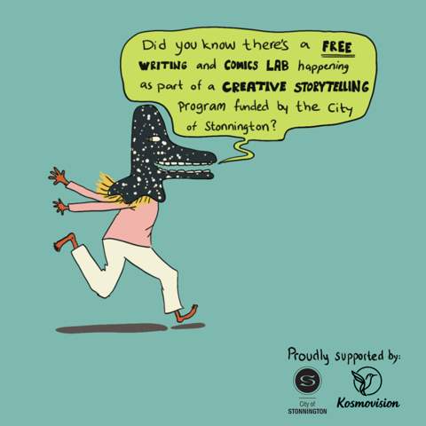 Free writing and comics lab for creative storytelling, funded by the City of Stonnington, supported by Kosmovision.